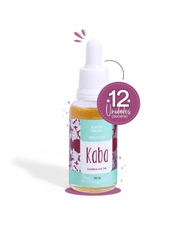 Aceite Facial de Oro 24 K Kaba 30 ML x 12