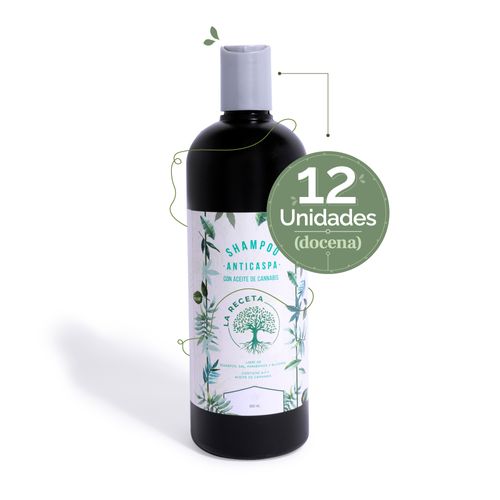 Shampoo Anticaspa La Receta 500 ML x 12