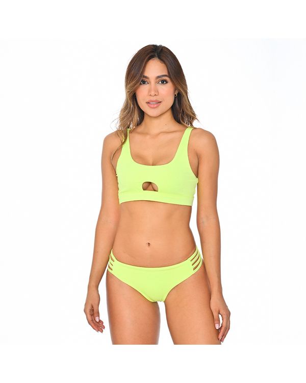 Vestido De Baño Top Panty Neon
