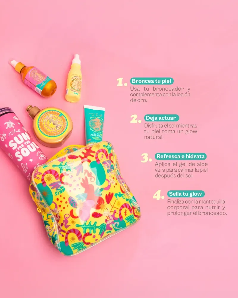 Modo de Uso: Broncea, Refresca y Sella tu Glow en 3 Pasos