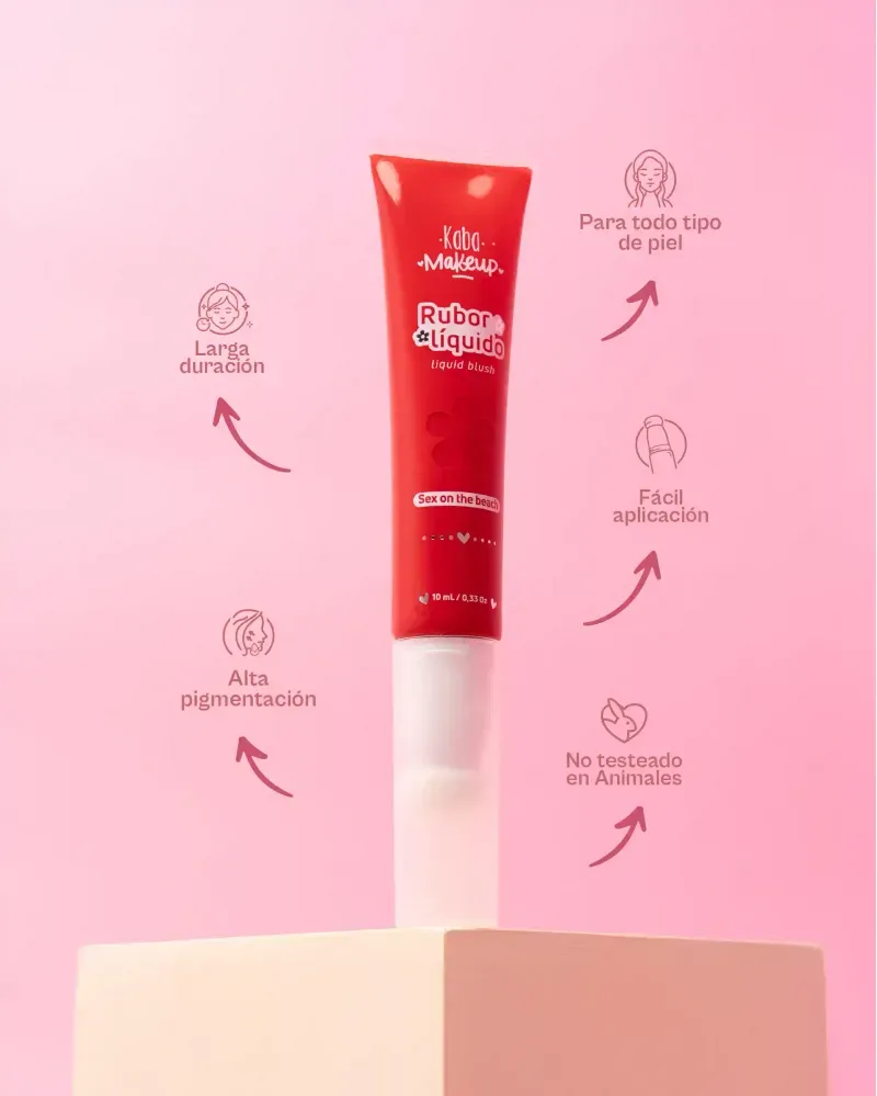 Propiedades Rubor Líquido Fácil Aplicación Kaba Makeup