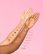 Swatches Rubor Líquido Kaba en Diferentes Tonos de Piel