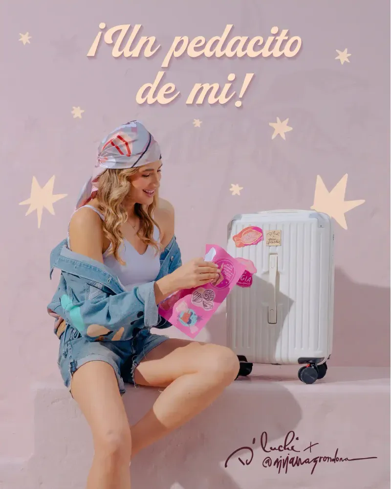 Maleta de Viaje Personalizada Stickers Viviana Grondona